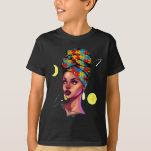Camiseta Afro-Americano Orgulho Negro História Mês Autismo