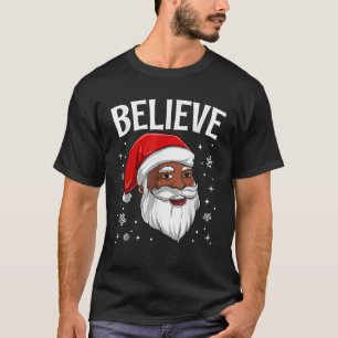 Camiseta Afro-americano Papai Noel Natal Negro Belie