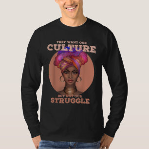 Camiseta Afro-Americano para Mulheres da História Negra Cul