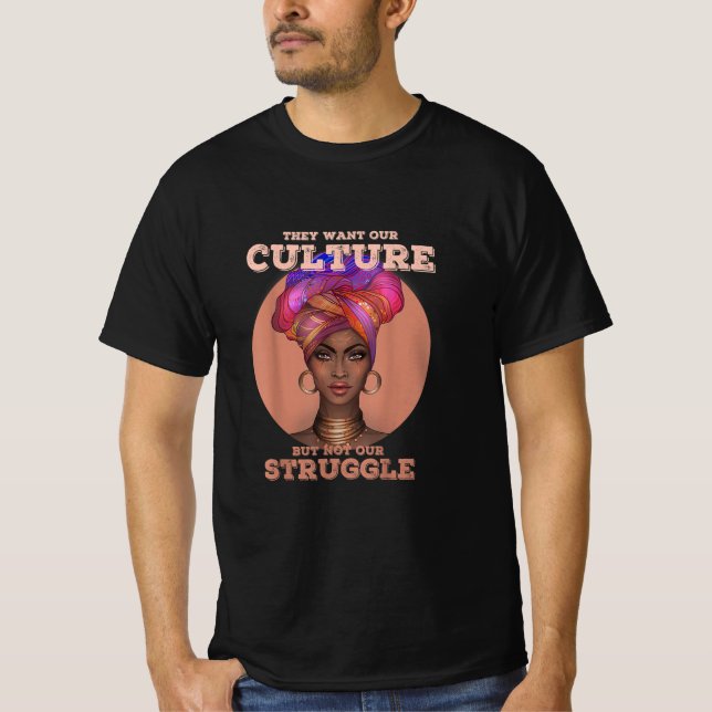 Camiseta Afro-americanos por mulheres Black History Culture (Frente)