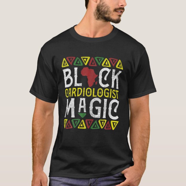 Camiseta Afro Black Cardiologista Magic Roupa African Blm (Frente)