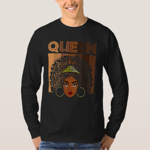Camiseta Afro Black Melanin Queen Roupa Afro-Americano
