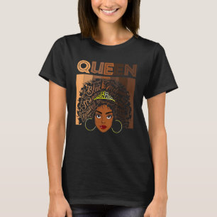 Camiseta Afro Black Melanin Queen Roupa Afro-Americano