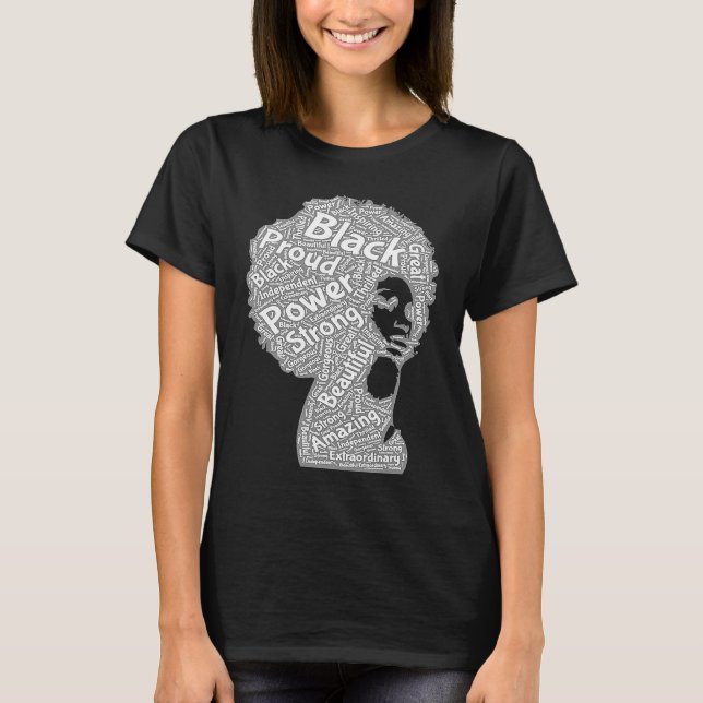 Camiseta Afro black women Afro Melanin Queen (Frente)