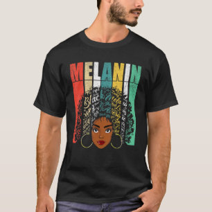 Camiseta Afro Black Women Girls Melanin T-American African