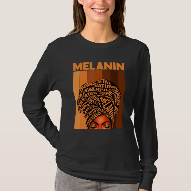 Camiseta Afro Blm Black Women Girls Melanin African America (Frente)
