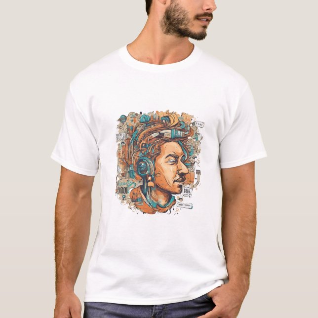Camiseta Afro Boho Queen - Colorida Artística (Frente)