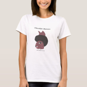 Camiseta Afro Bunnie dos coelhos de Choc do vintage