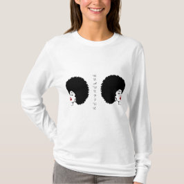 Camiseta Afro com Lábios Vermelhos Bonitos