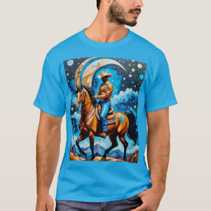 Camiseta Afro Cosmic Cowboy Sob Estrelas Tee