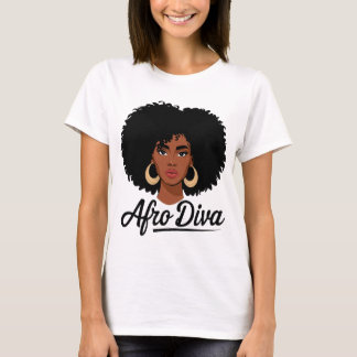 Camiseta Afro Diva T-shirt Para Mulheres