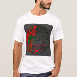 Camiseta Afro Diva Vermelho Verde Ardósia Preto