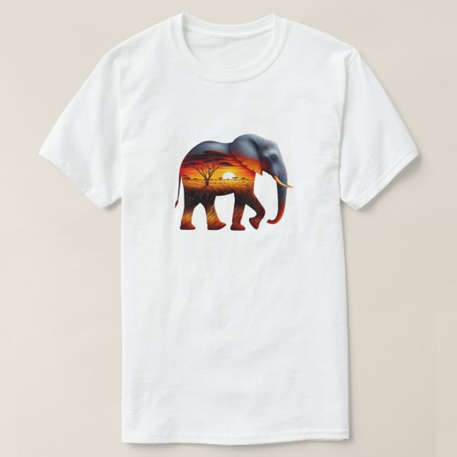 Camiseta Afro-Elefante (Frente do Design)