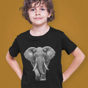 Camiseta Afro-Elefante Safari e Zoo Adventure