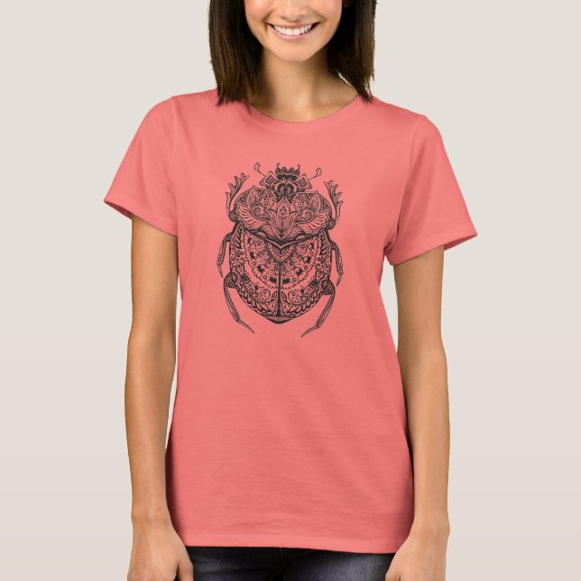 Camiseta Afro-escaravelho Zendoodle (Frente)