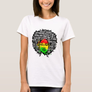 Camiseta Afro Girl African Cote Graphic Black History Mont