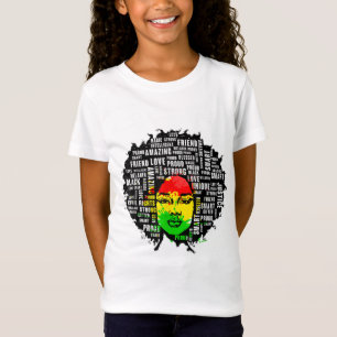 Camiseta Afro Girl African Cote Graphic Black History Mont