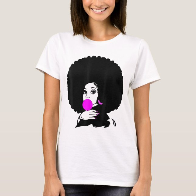 Camiseta Afro Hair Natural Hair afro-americano (Frente)