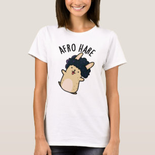 Camiseta Afro Hare Engraçado Coelho com Afro Pun
