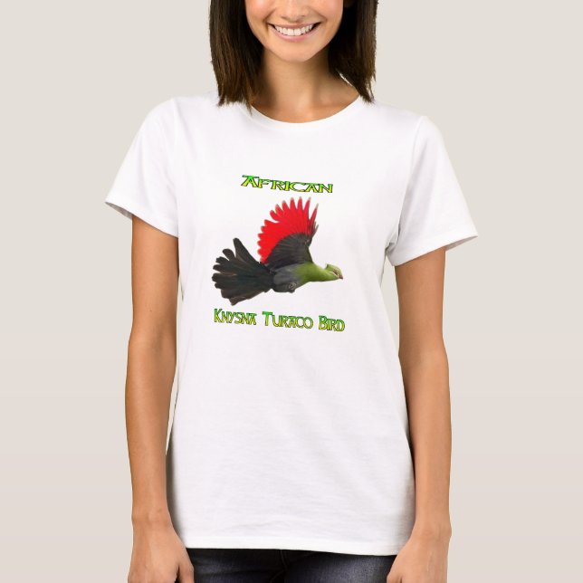 Camiseta Afro Knysna Turaco Bird (Frente)
