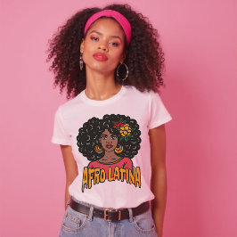Camiseta Afro Latina Desenha Presente Espanhol