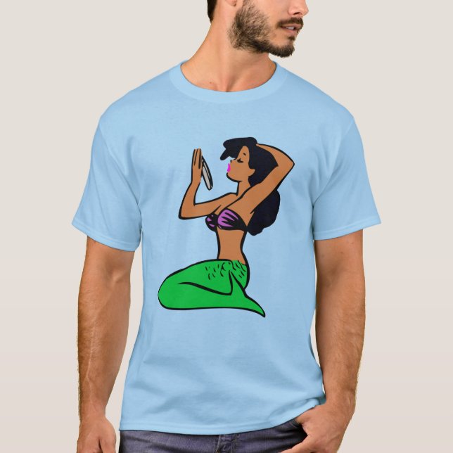Camiseta afro latina mermaid (Frente)