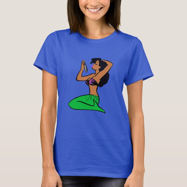 Camiseta afro latina mermaid (Frente)