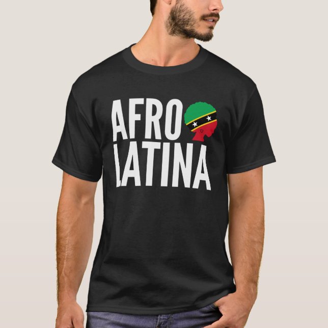 Camiseta Afro Latina Queen Creole Saint Kitts & Nevis Afro  (Frente)