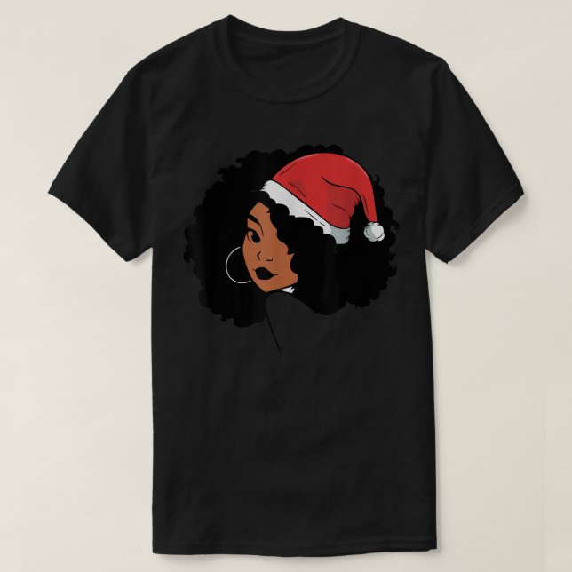 Camiseta Afro-Papais noeis Mulheres Negras Africanas Americ (Frente do Design)