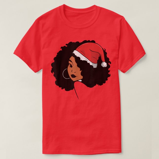 Camiseta Afro-Papais noeis Mulheres Negras Africanas Americ (Frente do Design)