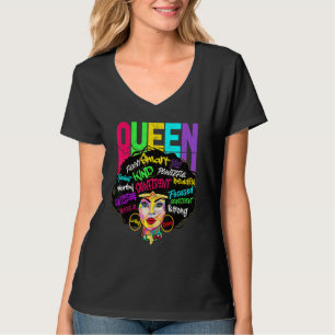 Camiseta Afro Queen Smart Forte Mulher Negra Melanin Black
