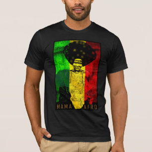 Camiseta Afro - reggae do mapa do Mama Afro África