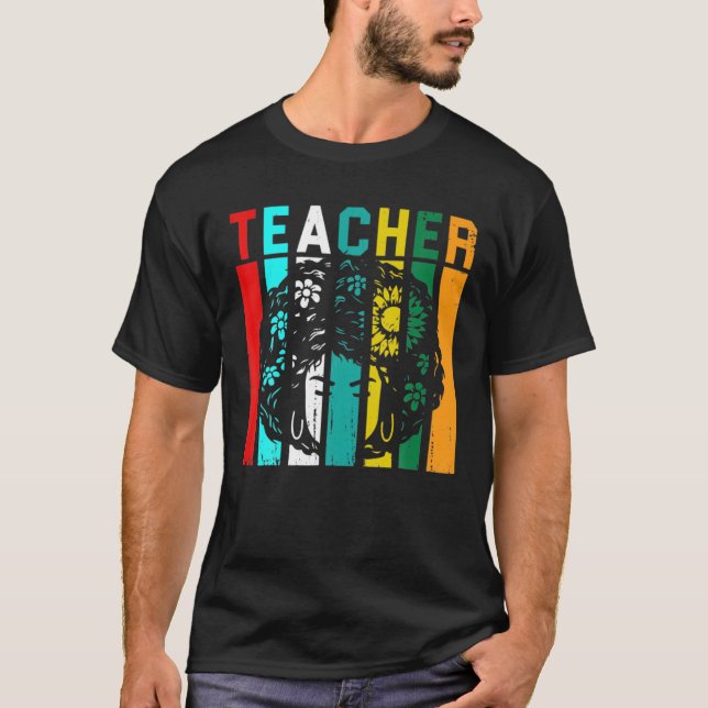 Camiseta Afro Retro Black History Month - Black Woman Teach (Frente)