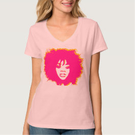 Camiseta Afro-rosa