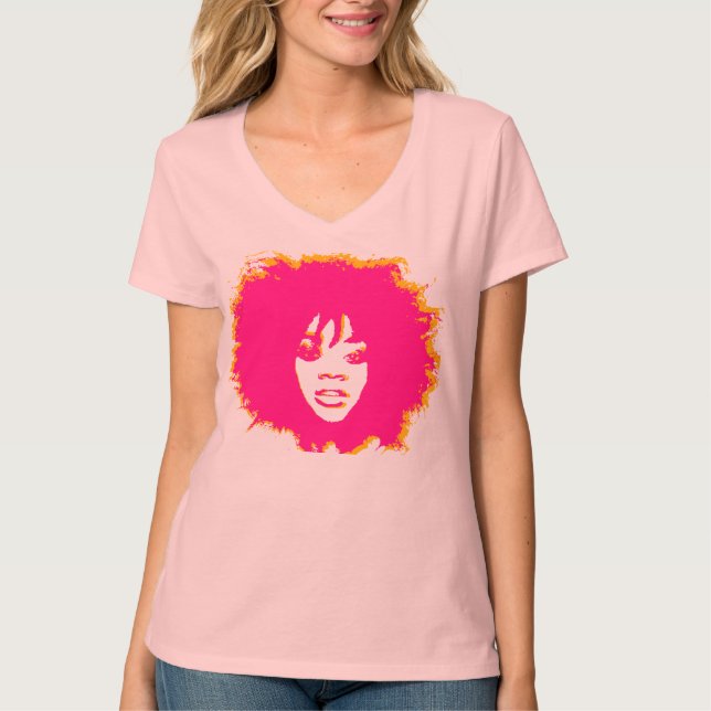 Camiseta Afro-rosa (Frente)