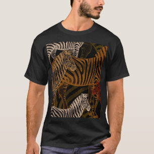 Camiseta Afro Safari: Design Zebra Vintage