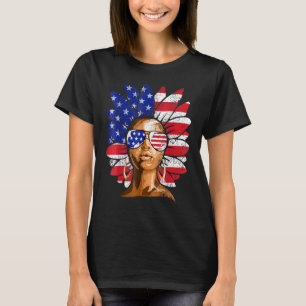 Camiseta Afro Sunflower African American 4 De Julho Melani