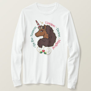 Camiseta Afro Unicorn Este é o Unicórnio de Feriado da Esta