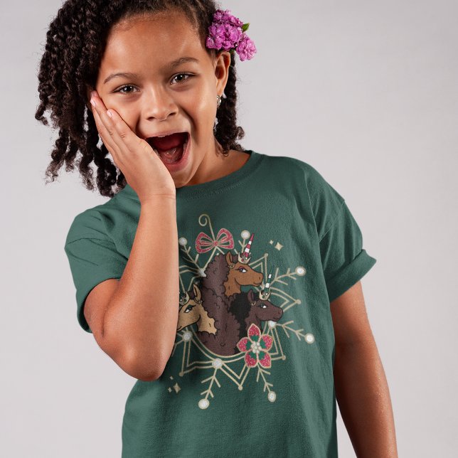 Camiseta Afro Unicorn Festivo Foliday Magical (Criador carregado)