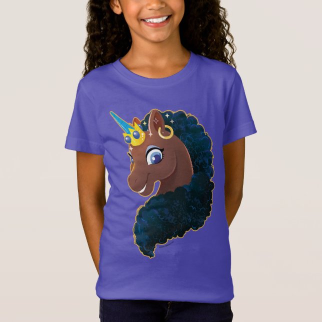 Camiseta Afro Unicorn | Magia (Frente)