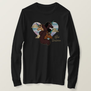 Camiseta Afro Unicorn Trio Heart Design