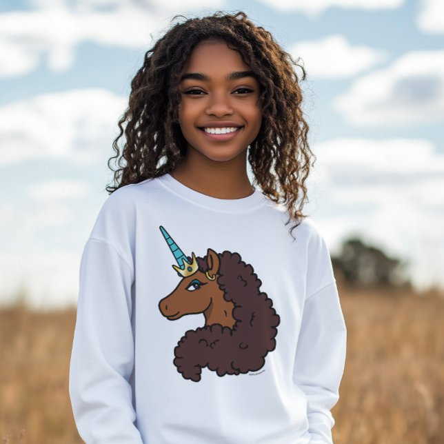 Camiseta Afro Unicorn | Único (Criador carregado)