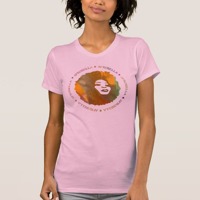 Camiseta Afrobella no rosa (Frente)