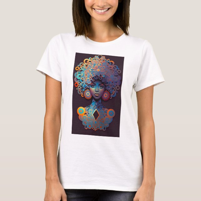 Camiseta Afrocêntrico. Como A Espiritualidade Da Crença Pod (Frente)