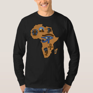 Camiseta Afrocentrismo Negros Egípcios Nubianos Ankh Africa