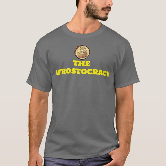 Camiseta AfROSTOCRACY T-Shirt Básico Escuro (Frente)