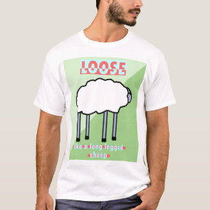 Camiseta Afrouxe como um carneiro equipado com pernas longo