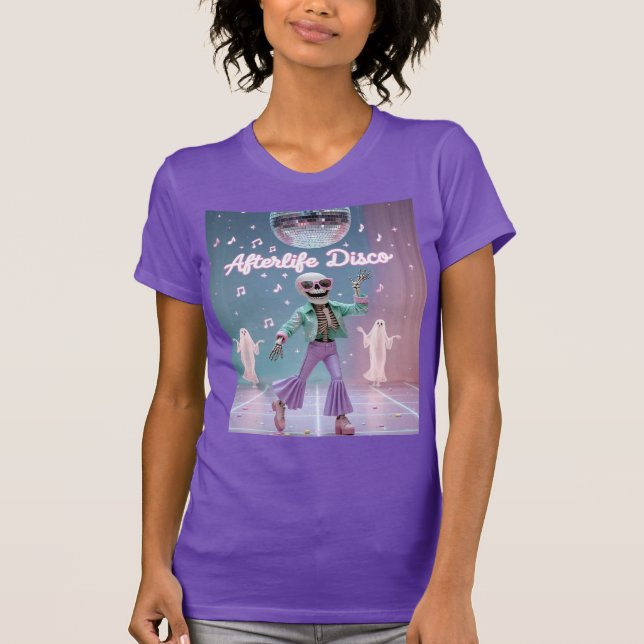 Camiseta Afterlife Disco  Groovy Skeleton Dance in Pastel  (Frente)
