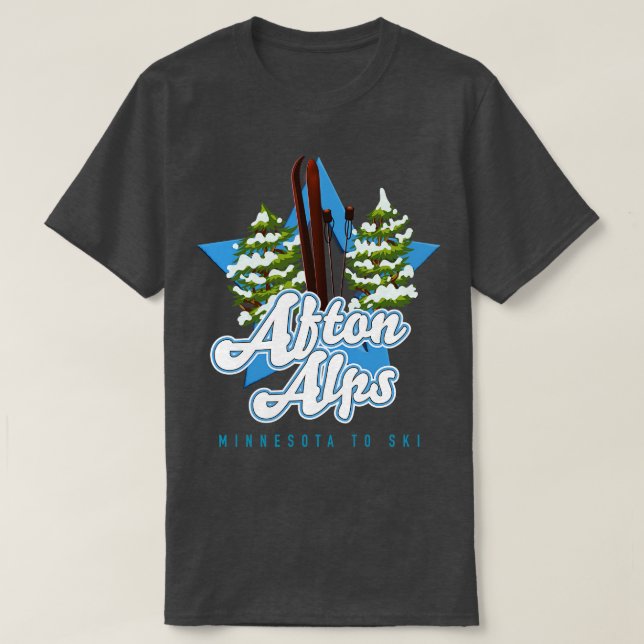 Camiseta Afton Alps Minnesota To Ski 1 (Frente do Design)