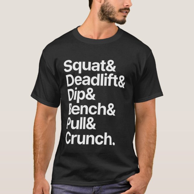 Camiseta Agachamento no Ginásio Levantamento de Peso Dip Ba (Frente)